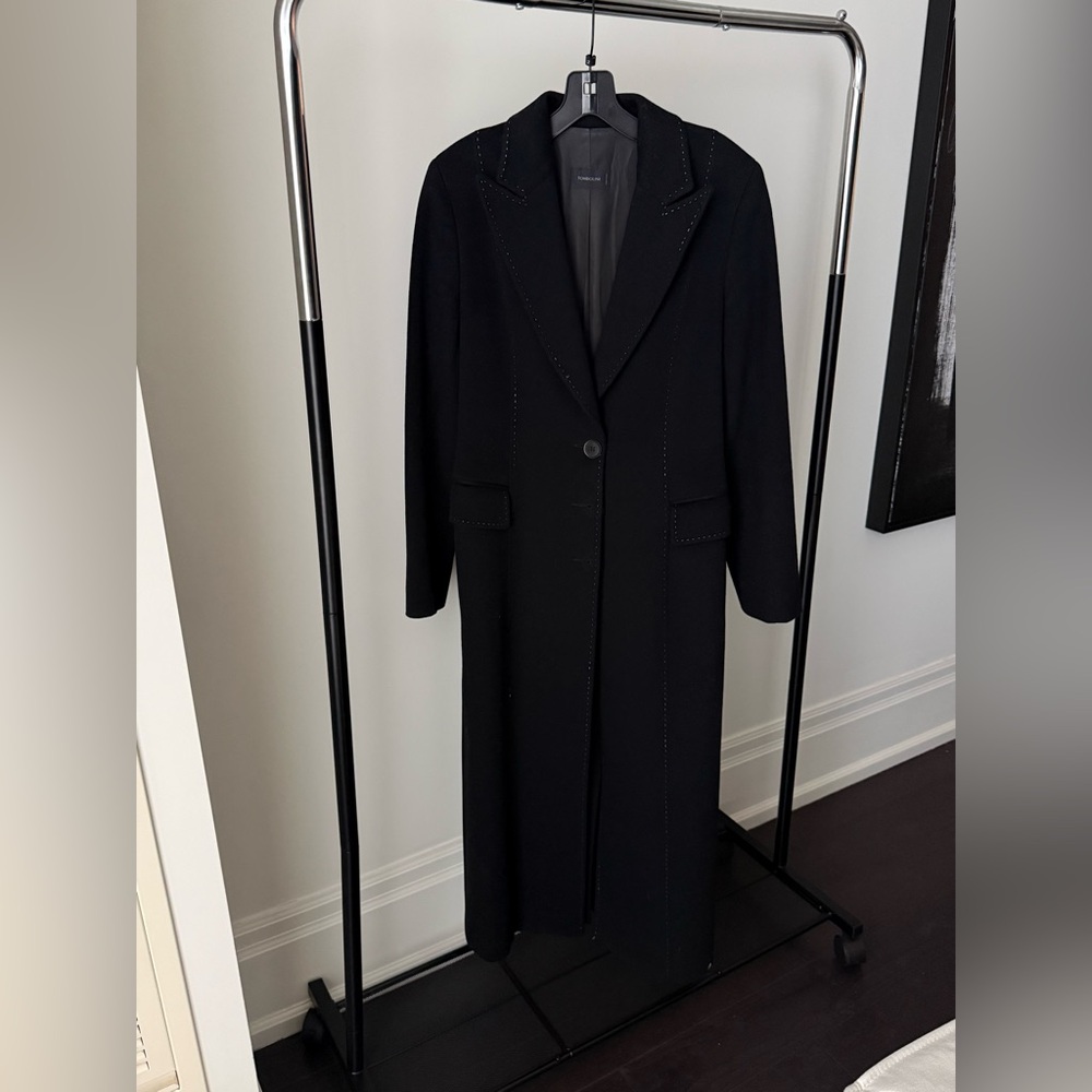Tombolini Black maxi wool Coat for Women
